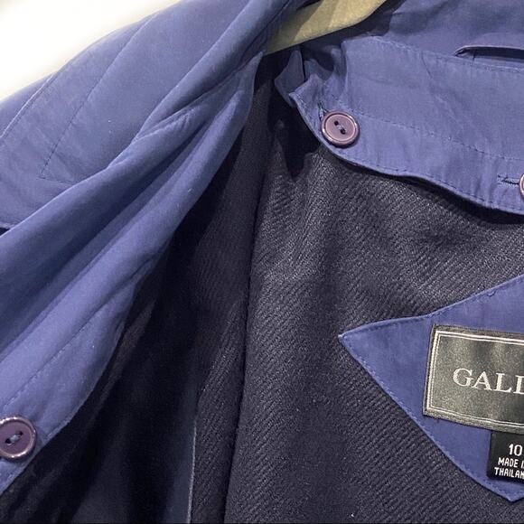 Gallery Trench Coat Vintage Women's Size 10 Microfiber Removable Liner Belted - Picture 6 of 16